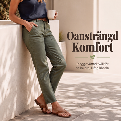 👖Lediga cargobyxor för kvinnor med raka ben
