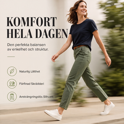 👖Lediga cargobyxor för kvinnor med raka ben