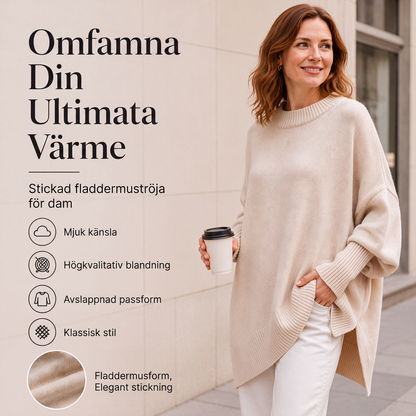 🍂Nya höstnyheter|Tröja med rund hals i stora storlekar för kvinnor