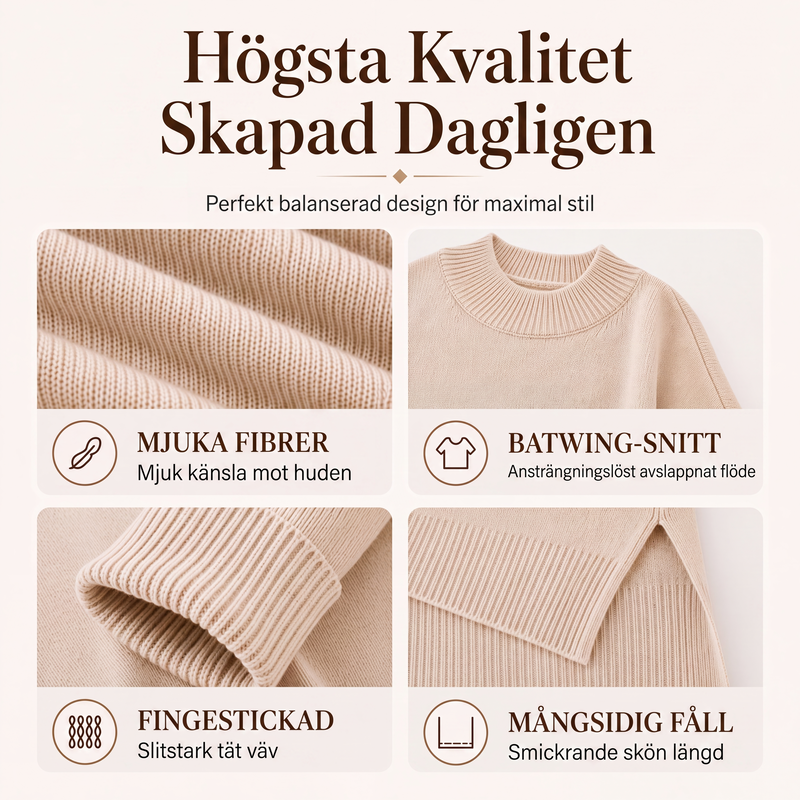 🍂Nya höstnyheter|Tröja med rund hals i stora storlekar för kvinnor