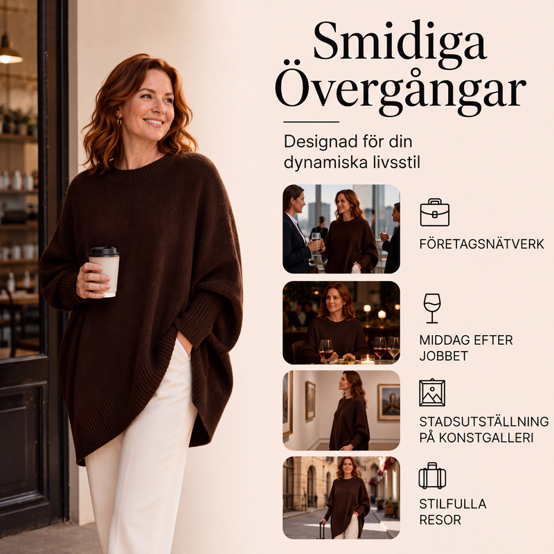 🍂Nya höstnyheter|Tröja med rund hals i stora storlekar för kvinnor