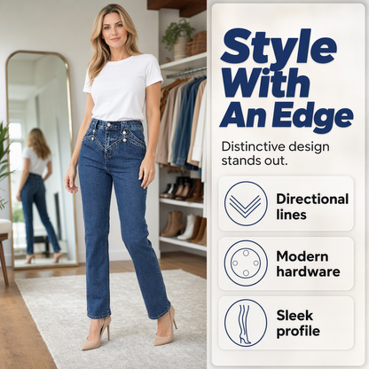 Att forma jeans med hög midja