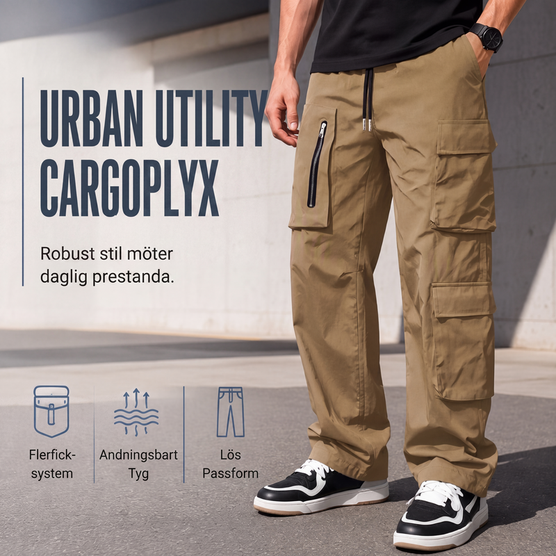 Cargobyxor med flera fickor
