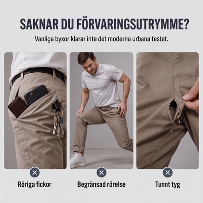 Cargobyxor med flera fickor