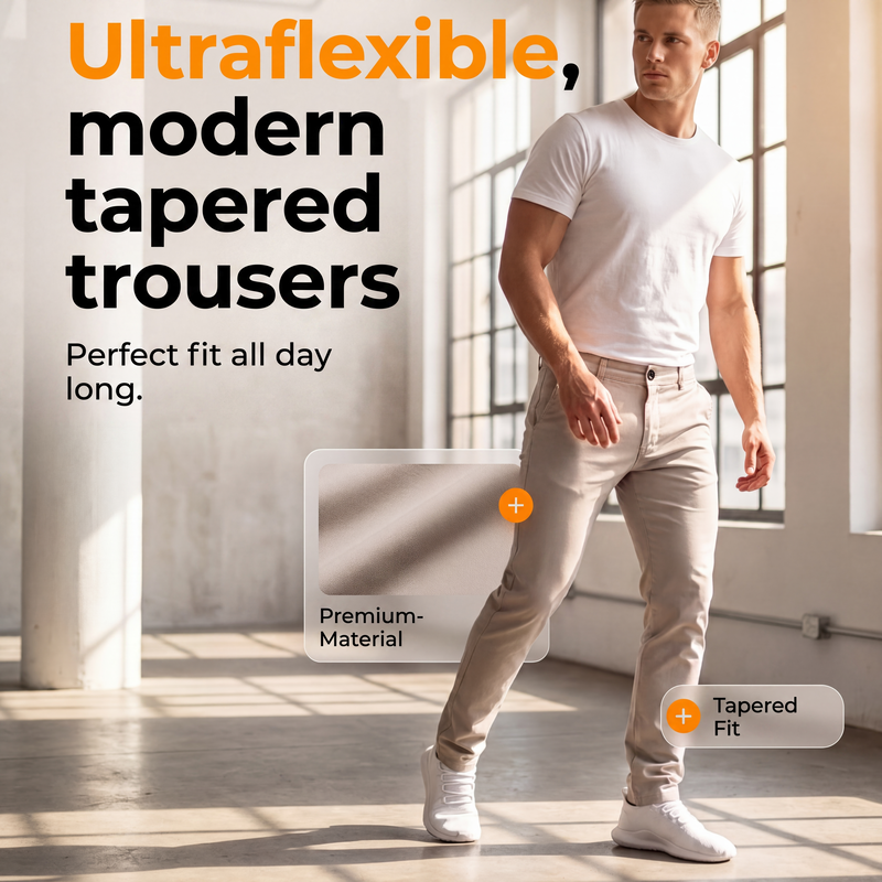✨ Moderna slim-fit-byxor i stretch för män – elegant passform och komfort hela dagen