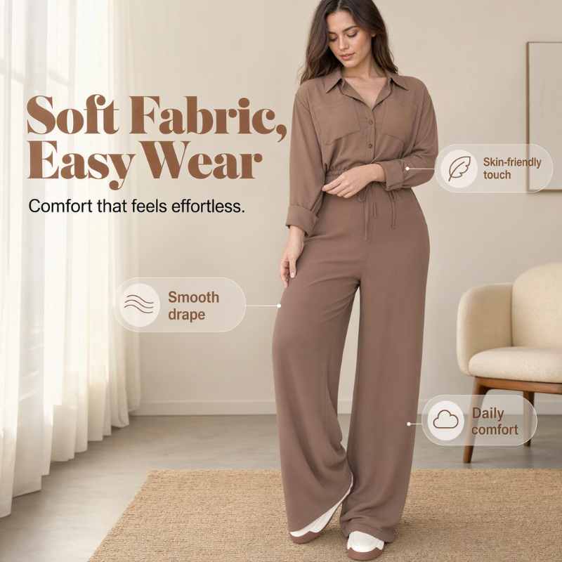 Jumpsuit för kvinnor som framhäver midjan
