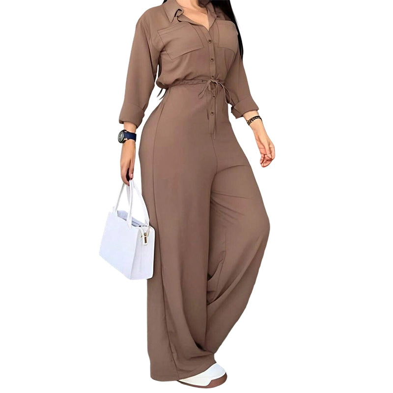 Jumpsuit för kvinnor som framhäver midjan