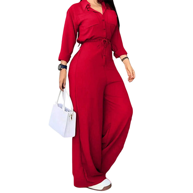 Jumpsuit för kvinnor som framhäver midjan