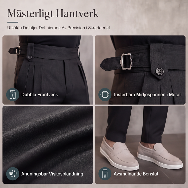 Klassiska slim fit fritidsbyxor för män