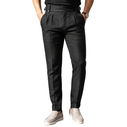 Klassiska slim fit fritidsbyxor för män