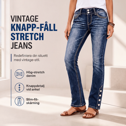 Damjeans med slim fit och stretch