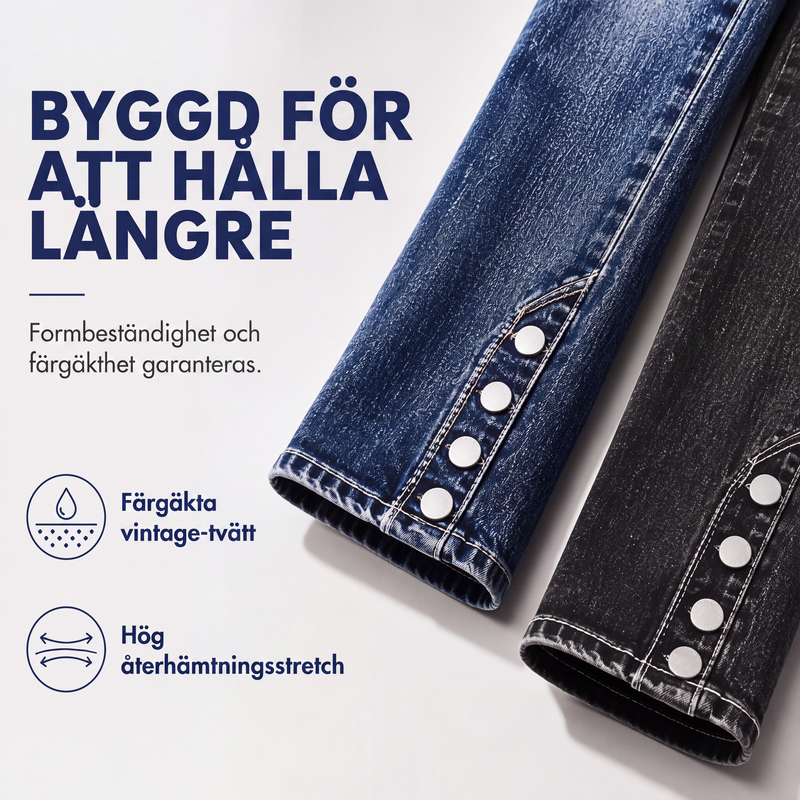 Damjeans med slim fit och stretch