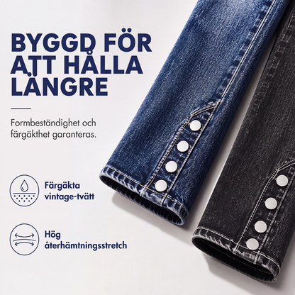 Damjeans med slim fit och stretch