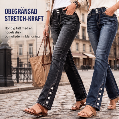 Damjeans med slim fit och stretch