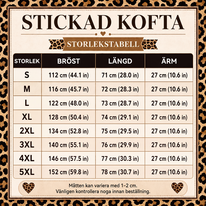 🐆Chickig leopardmönstrad stickad kofta för kvinnor