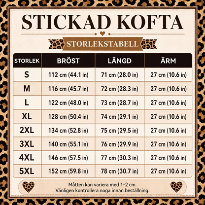 🐆Chickig leopardmönstrad stickad kofta för kvinnor