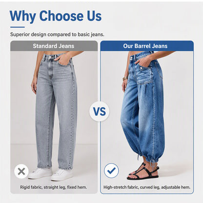 Stretchiga jeans med hög midja för damer