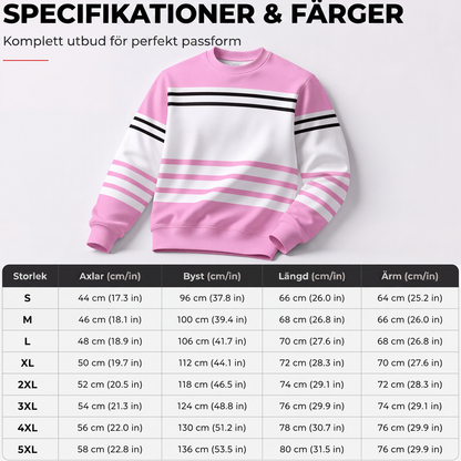 Långärmad tröja för män med randig färgblockdesign