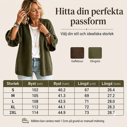 Kofta med volangärmar för kvinnor