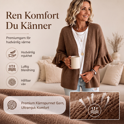 Kofta med volangärmar för kvinnor