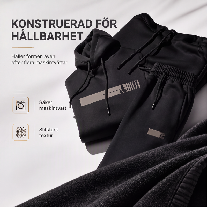 Tvådelad set för män: huvtröja och träningsbyxor