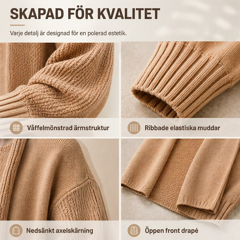 Damkofta i löst stickad passform