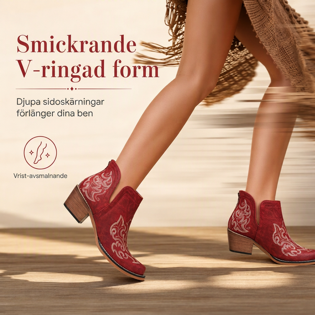 Kvinnors retro V-ringade kängor med blockhäl Martin-stövlar, stora storlekar, enfärgade och blommönstrade ankelstövlar för höst och vinter