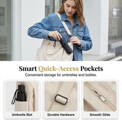 🔥 50 % RABATT 👜 Rymlig damväska – Praktisk stor väska med elegant utseende ✨