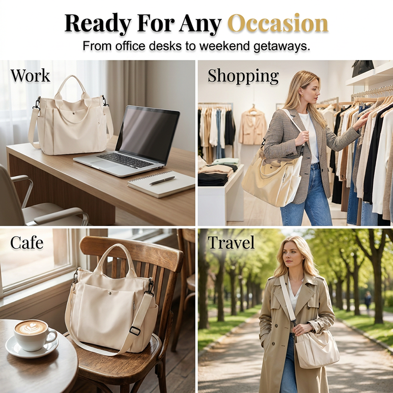 🔥 50 % RABATT 👜 Rymlig damväska – Praktisk stor väska med elegant utseende ✨