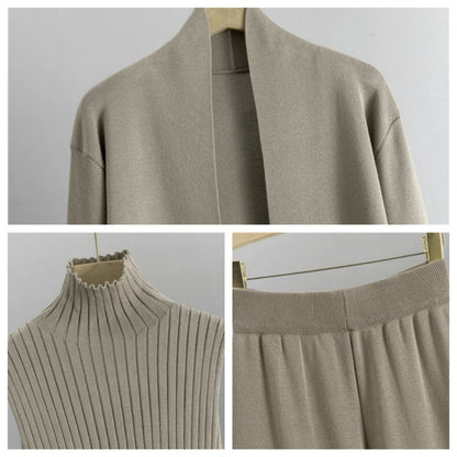 Höst Ärmlös Väst ＆ Cardigan ＆ Byxor 3-delat set
