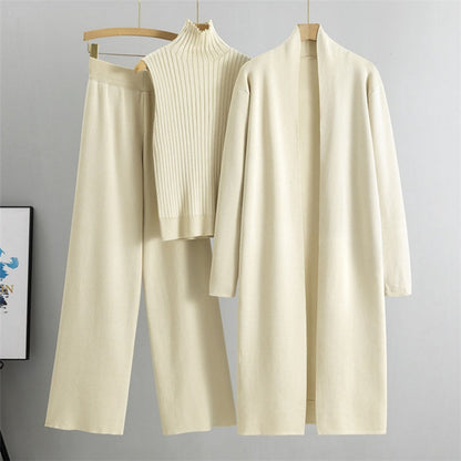 Höst Ärmlös Väst ＆ Cardigan ＆ Byxor 3-delat set