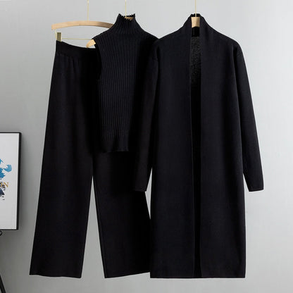 Höst Ärmlös Väst ＆ Cardigan ＆ Byxor 3-delat set