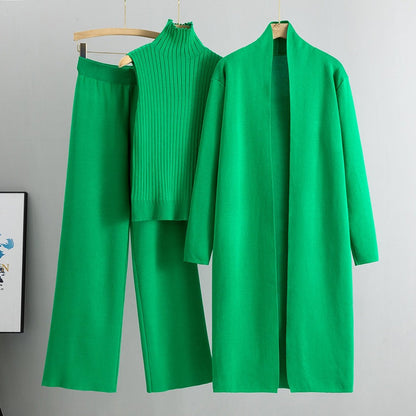 Höst Ärmlös Väst ＆ Cardigan ＆ Byxor 3-delat set
