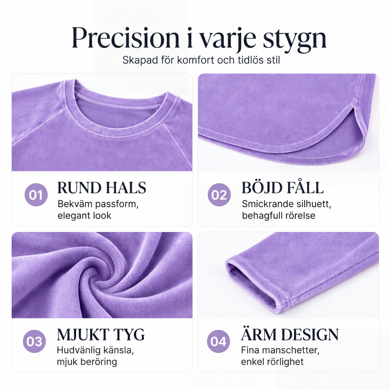 🍂Nya höstnyheter|Mjuk Velourtunika för Kvinnor – Elegant Lång Topp med Bekväm Passform