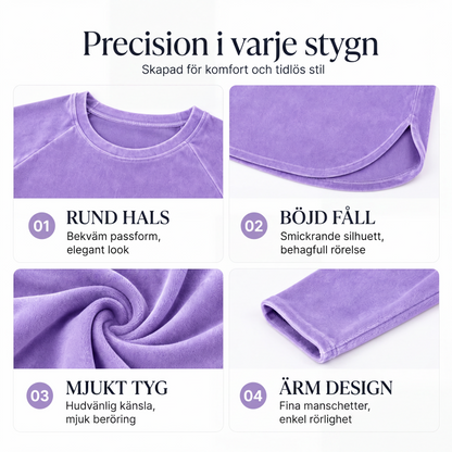 🍂Nya höstnyheter|Mjuk Velourtunika för Kvinnor – Elegant Lång Topp med Bekväm Passform