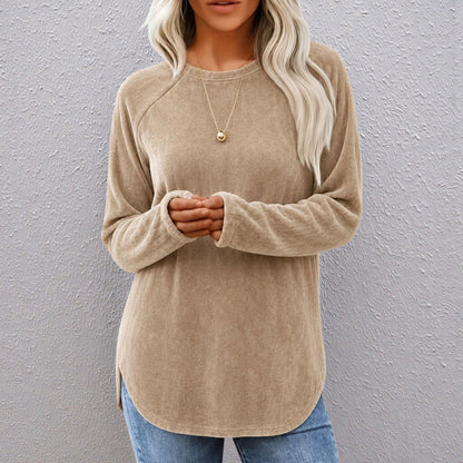 🍂Nya höstnyheter|Mjuk Velourtunika för Kvinnor – Elegant Lång Topp med Bekväm Passform