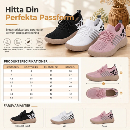 Kvinnor Slip-on Loafers Lätta Andas Sommar Casual Platt Skor Plusstorlek