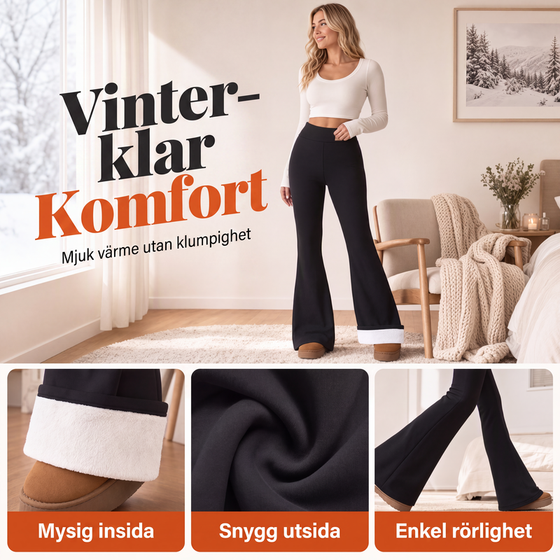 👖 50 % RABATT UNDER BEGRÄNSAD TID! ✨Flare-leggings för damer med plyschfoder