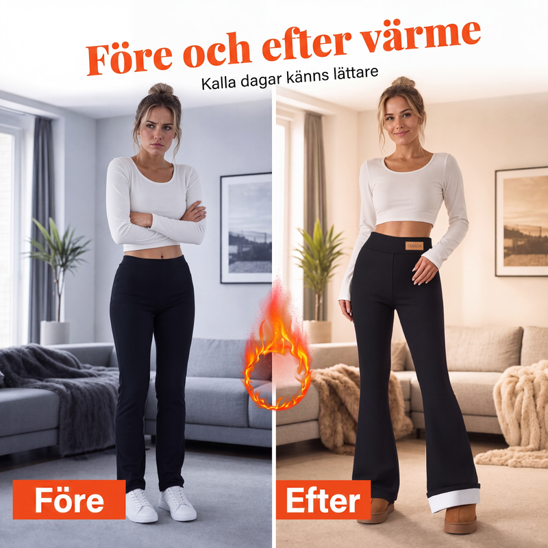 👖 50 % RABATT UNDER BEGRÄNSAD TID! ✨Flare-leggings för damer med plyschfoder