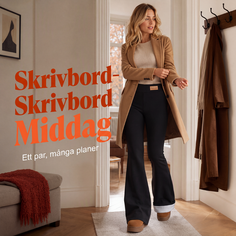👖 50 % RABATT UNDER BEGRÄNSAD TID! ✨Flare-leggings för damer med plyschfoder
