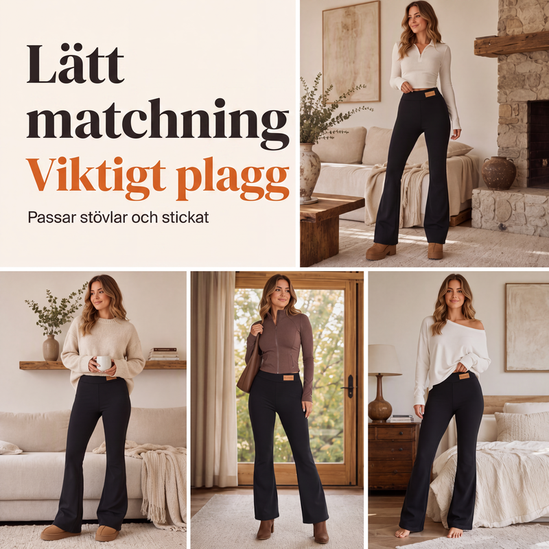 👖 50 % RABATT UNDER BEGRÄNSAD TID! ✨Flare-leggings för damer med plyschfoder