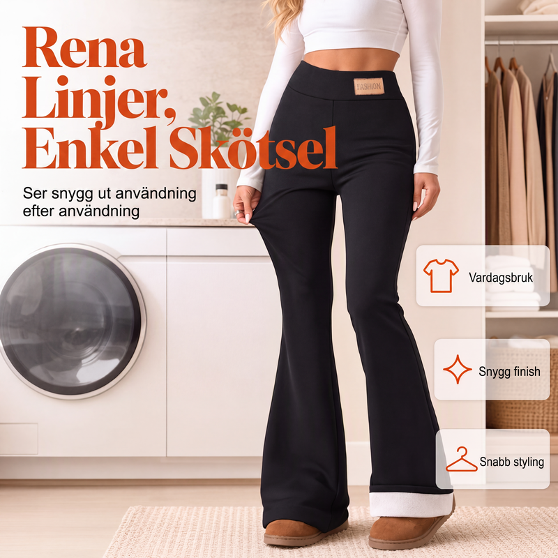 👖 50 % RABATT UNDER BEGRÄNSAD TID! ✨Flare-leggings för damer med plyschfoder
