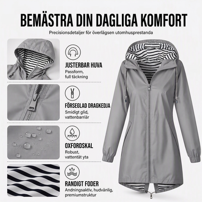🍂⏳ 50% rabatt under en begränsad tid! 💥Vattentät damjacka med huva för utomhusbruk