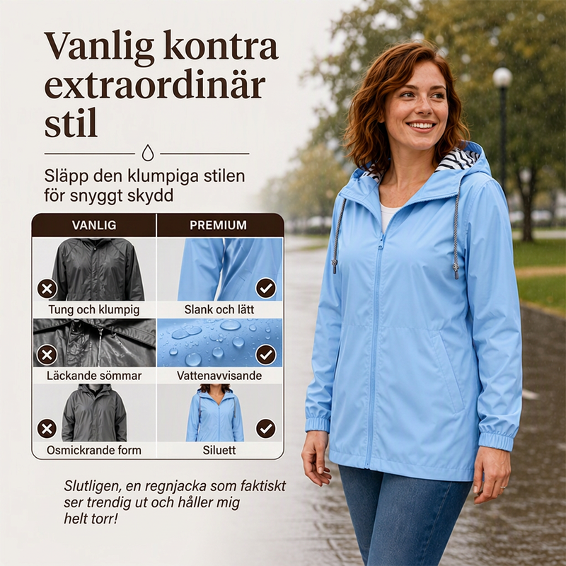 🍂⏳ 50% rabatt under en begränsad tid! 💥Vattentät damjacka med huva för utomhusbruk