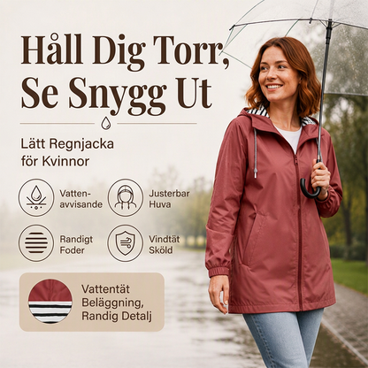 🍂⏳ 50% rabatt under en begränsad tid! 💥Vattentät damjacka med huva för utomhusbruk