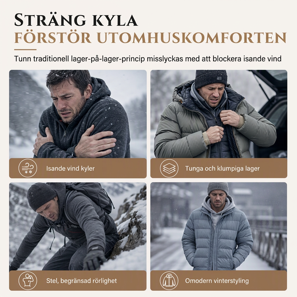 Herrluva med fleecefoder för vinter, jacquardmönstrad, långärmad pullover-tröja för avslappnad utomhusbruk