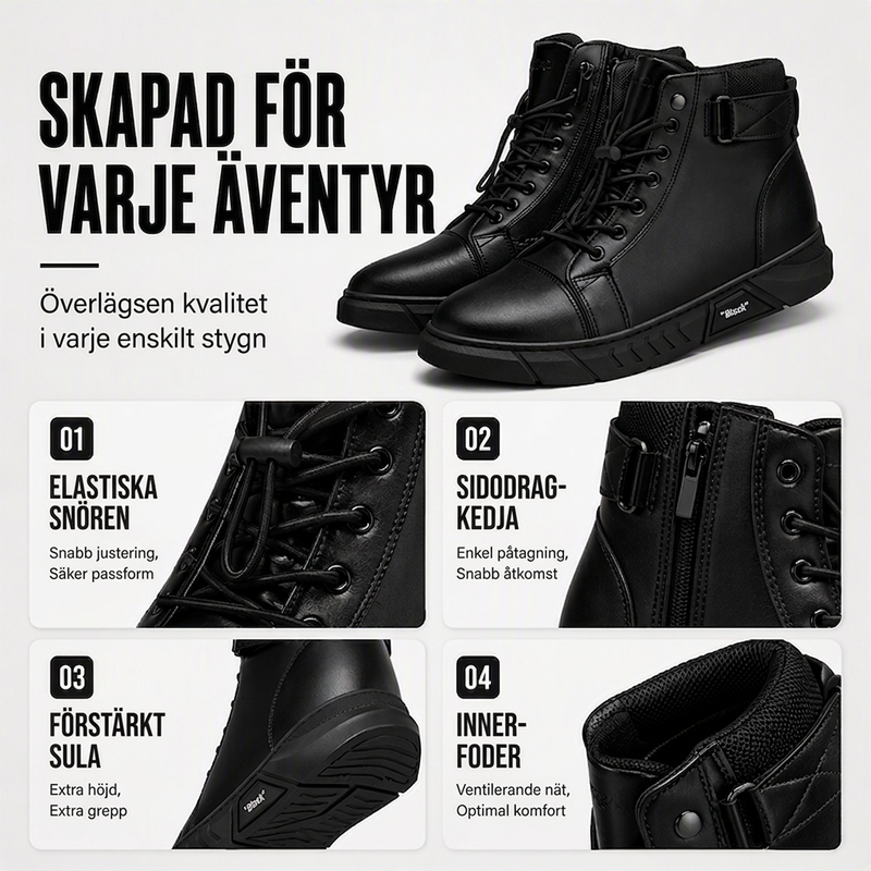 🍂Nya höstnyheter|Herr Vattentäta Boots i Läder – Robust Höst- och Vintersko