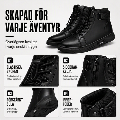 🍂Nya höstnyheter|Herr Vattentäta Boots i Läder – Robust Höst- och Vintersko