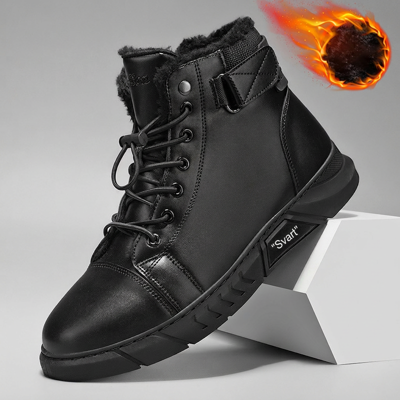 🍂Nya höstnyheter|Herr Vattentäta Boots i Läder – Robust Höst- och Vintersko