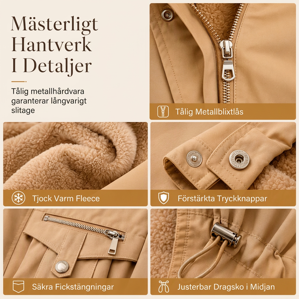 🔥 Fri frakt ✈️ Varm damparka med fuskpäls – Elegant, bekväm och perfekt för vintern 🧥